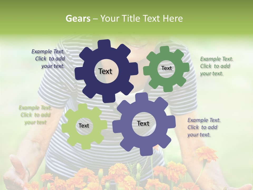 Grandmother Plants Flowers PowerPoint Template