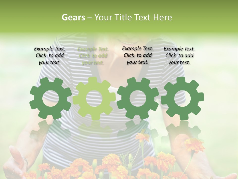 Grandmother Plants Flowers PowerPoint Template