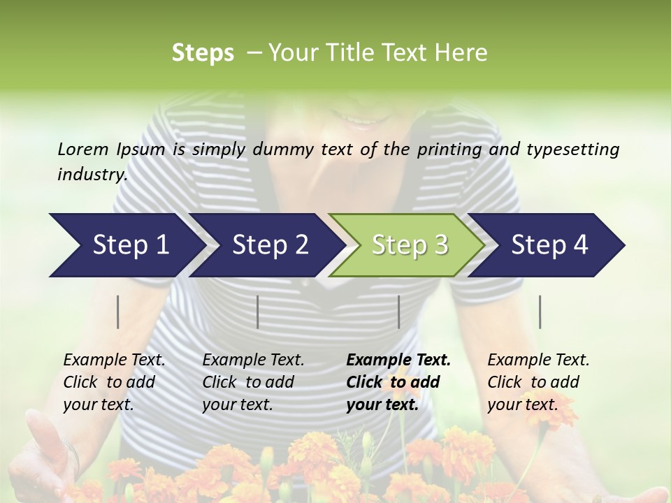 Grandmother Plants Flowers PowerPoint Template