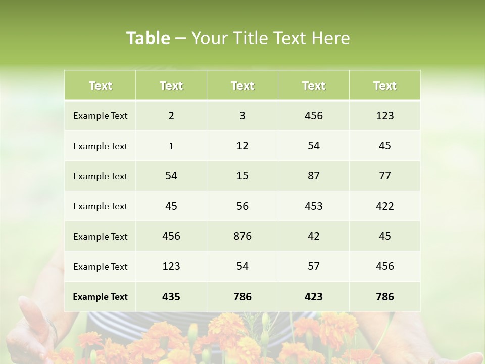 Grandmother Plants Flowers PowerPoint Template