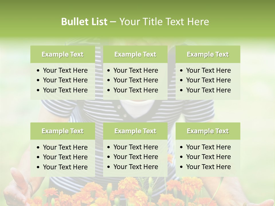 Grandmother Plants Flowers PowerPoint Template