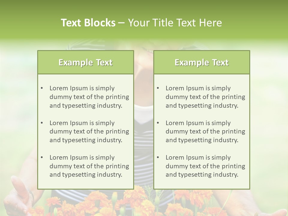 Grandmother Plants Flowers PowerPoint Template