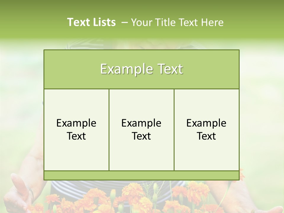 Grandmother Plants Flowers PowerPoint Template