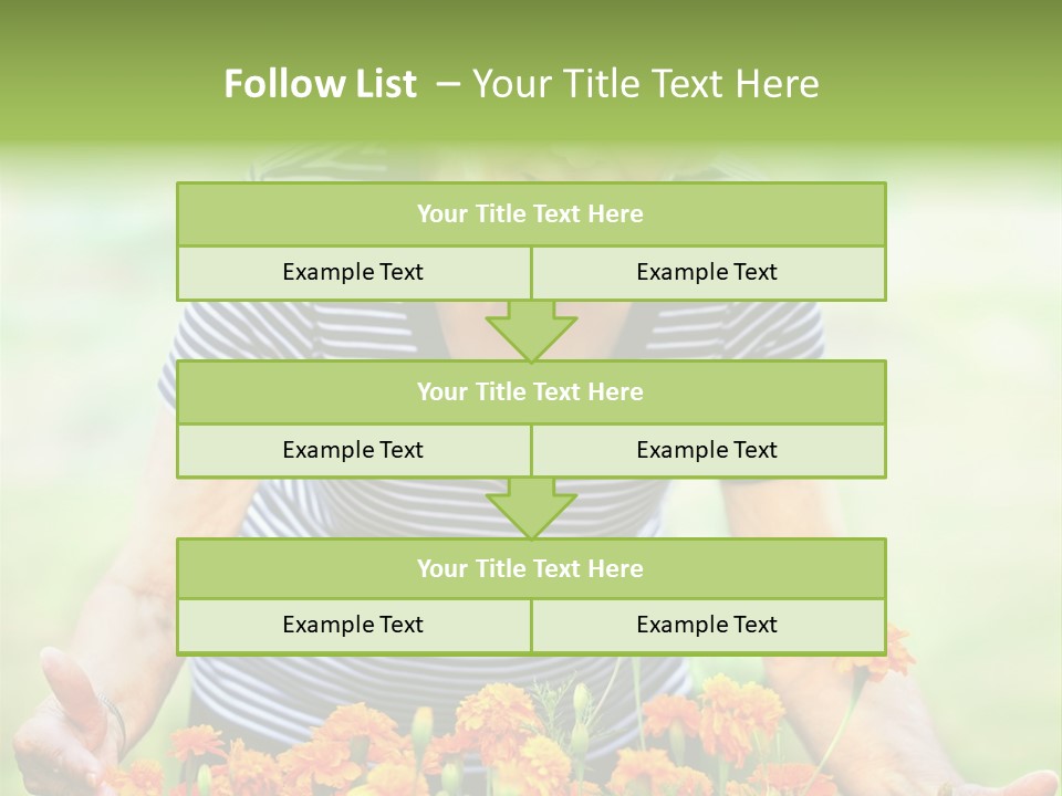Grandmother Plants Flowers PowerPoint Template