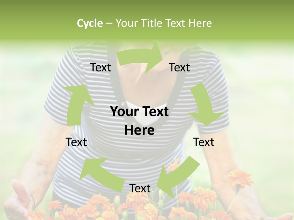 Grandmother Plants Flowers PowerPoint Template