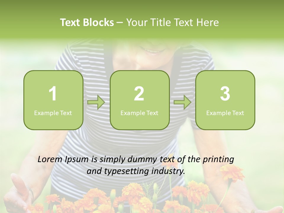 Grandmother Plants Flowers PowerPoint Template