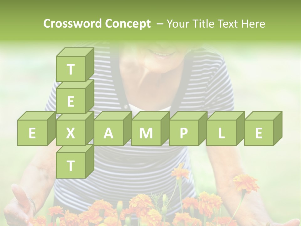 Grandmother Plants Flowers PowerPoint Template