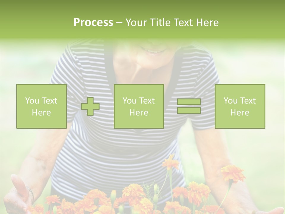 Grandmother Plants Flowers PowerPoint Template