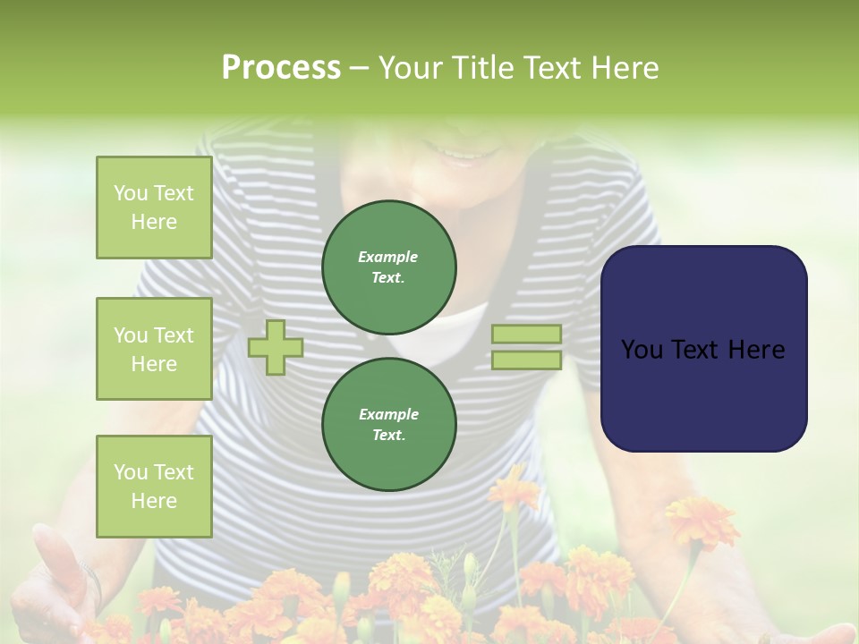 Grandmother Plants Flowers PowerPoint Template