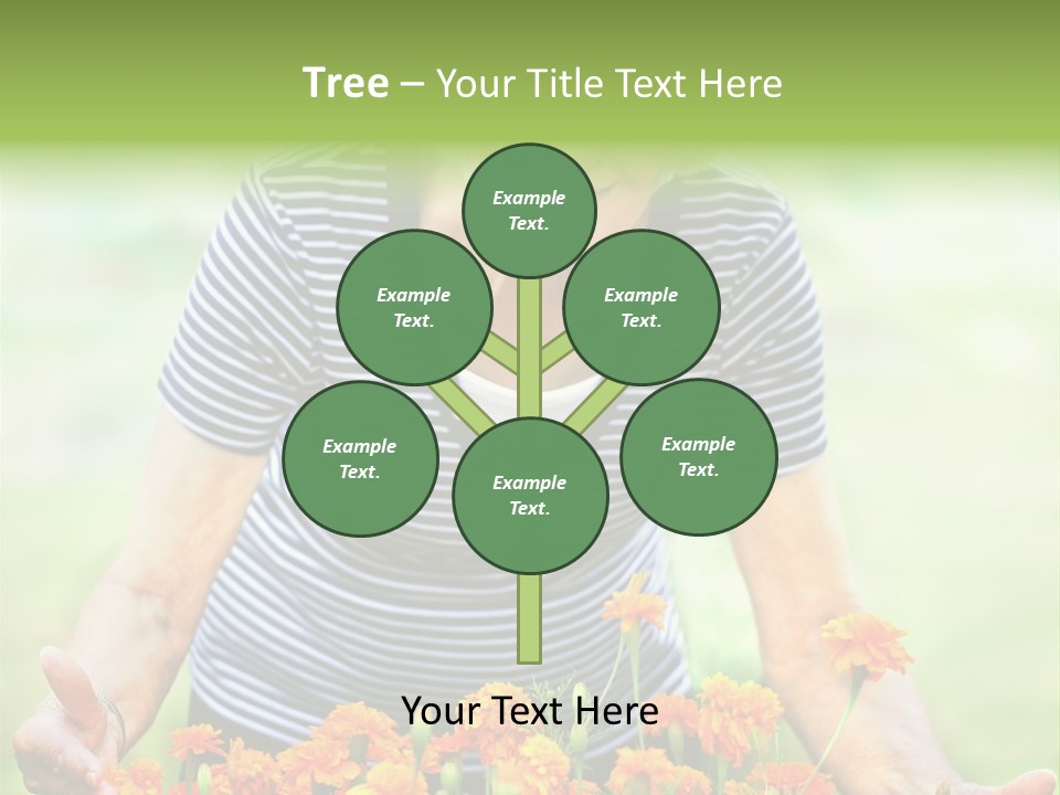 Grandmother Plants Flowers PowerPoint Template