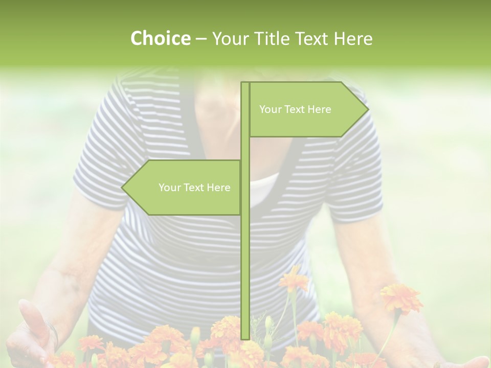 Grandmother Plants Flowers PowerPoint Template