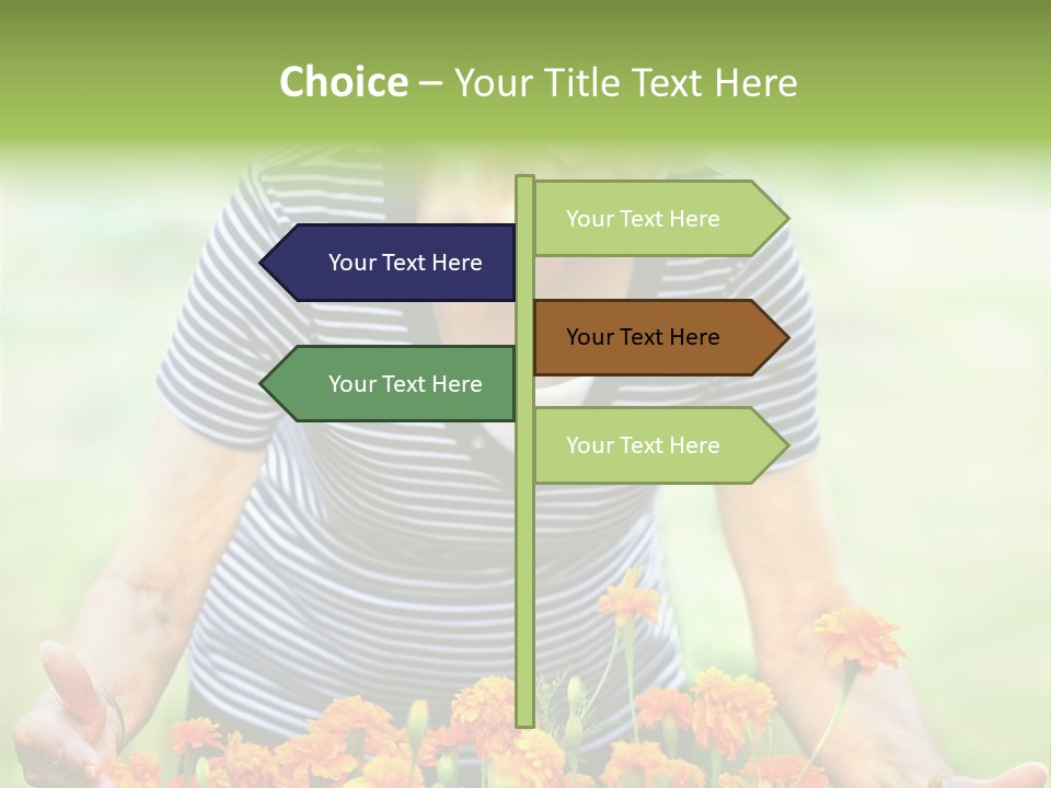 Grandmother Plants Flowers PowerPoint Template