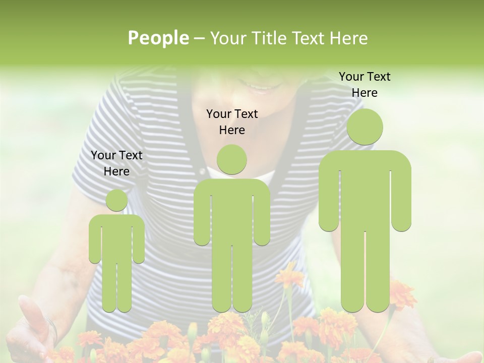 Grandmother Plants Flowers PowerPoint Template