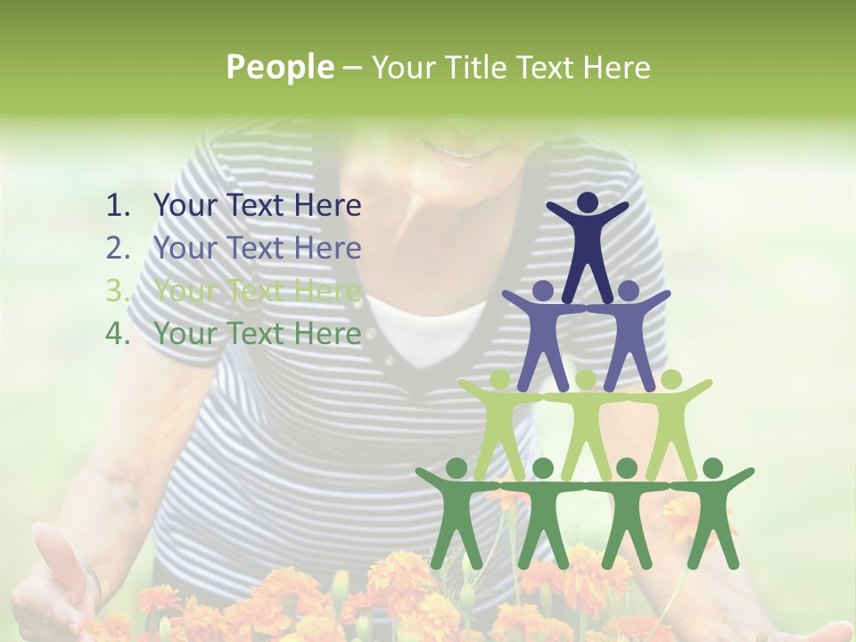 Grandmother Plants Flowers PowerPoint Template