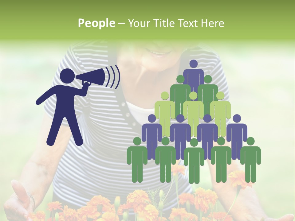 Grandmother Plants Flowers PowerPoint Template