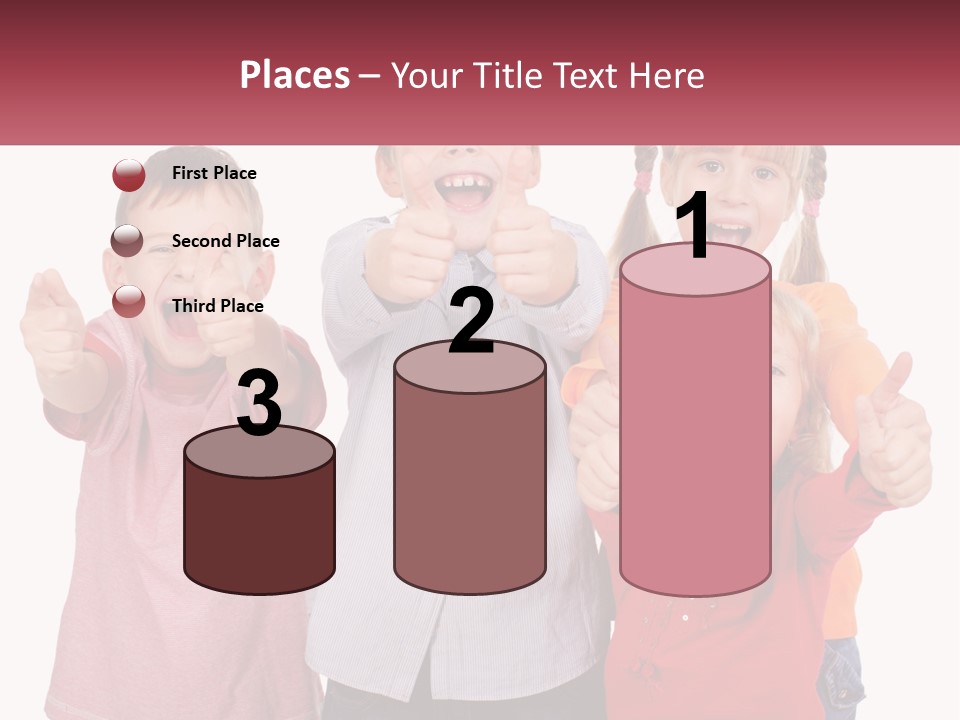 Group Of Children Smiling PowerPoint Template