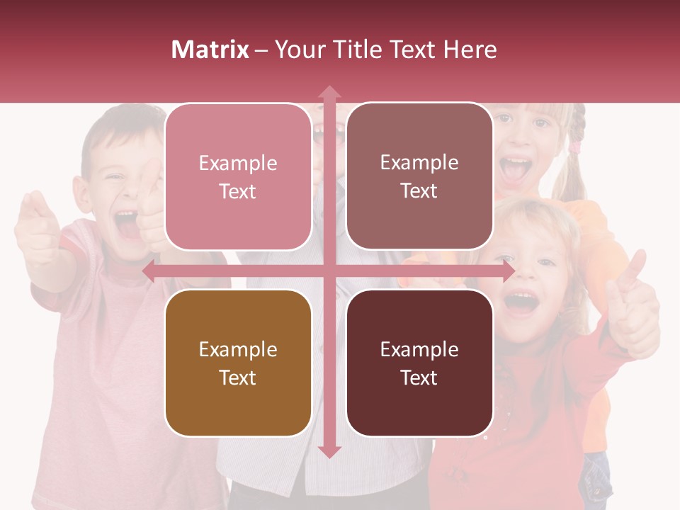 Group Of Children Smiling PowerPoint Template