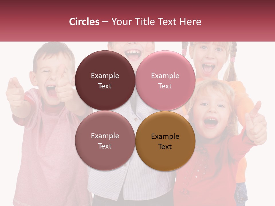 Group Of Children Smiling PowerPoint Template