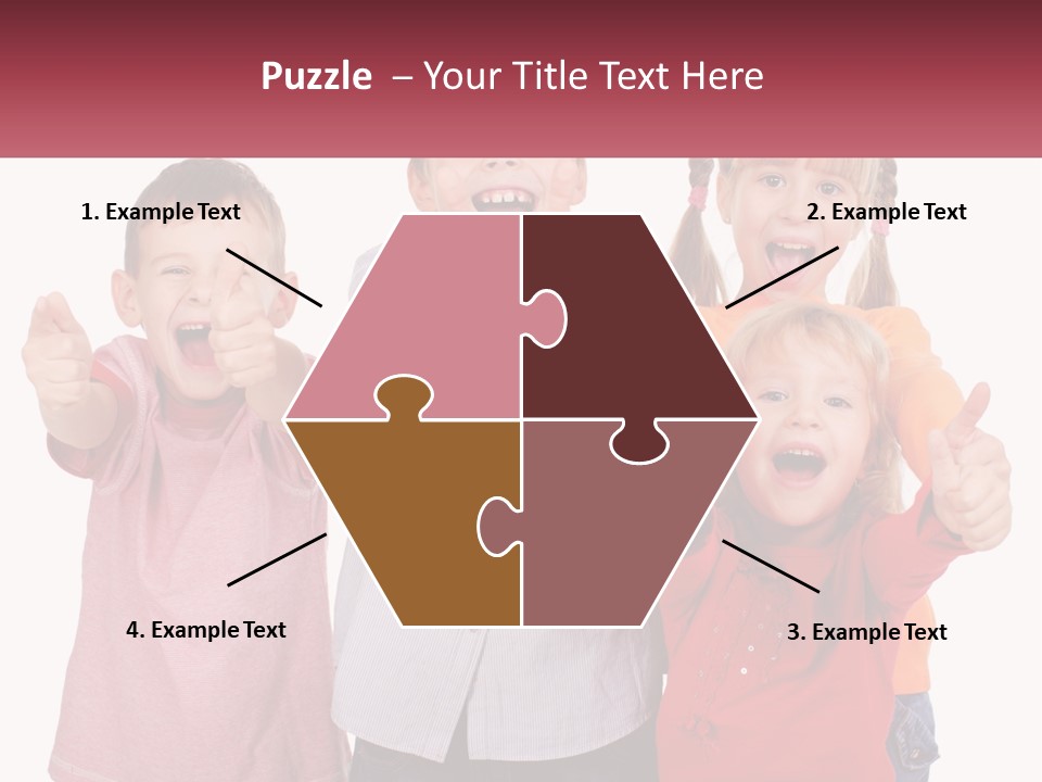 Group Of Children Smiling PowerPoint Template
