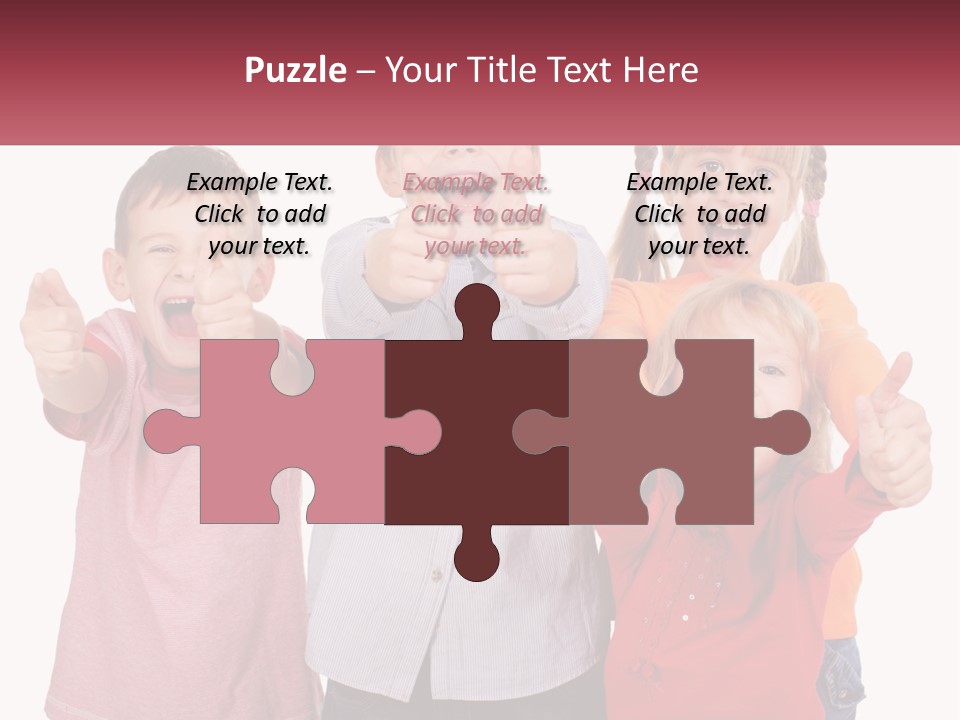 Group Of Children Smiling PowerPoint Template