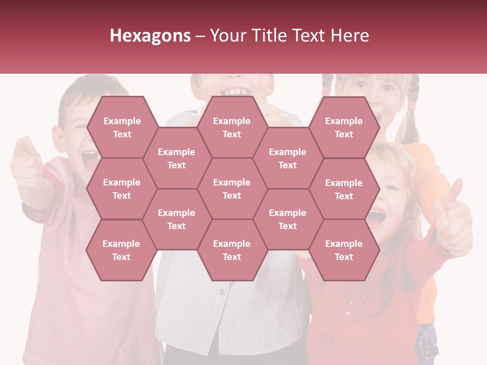 Group Of Children Smiling PowerPoint Template