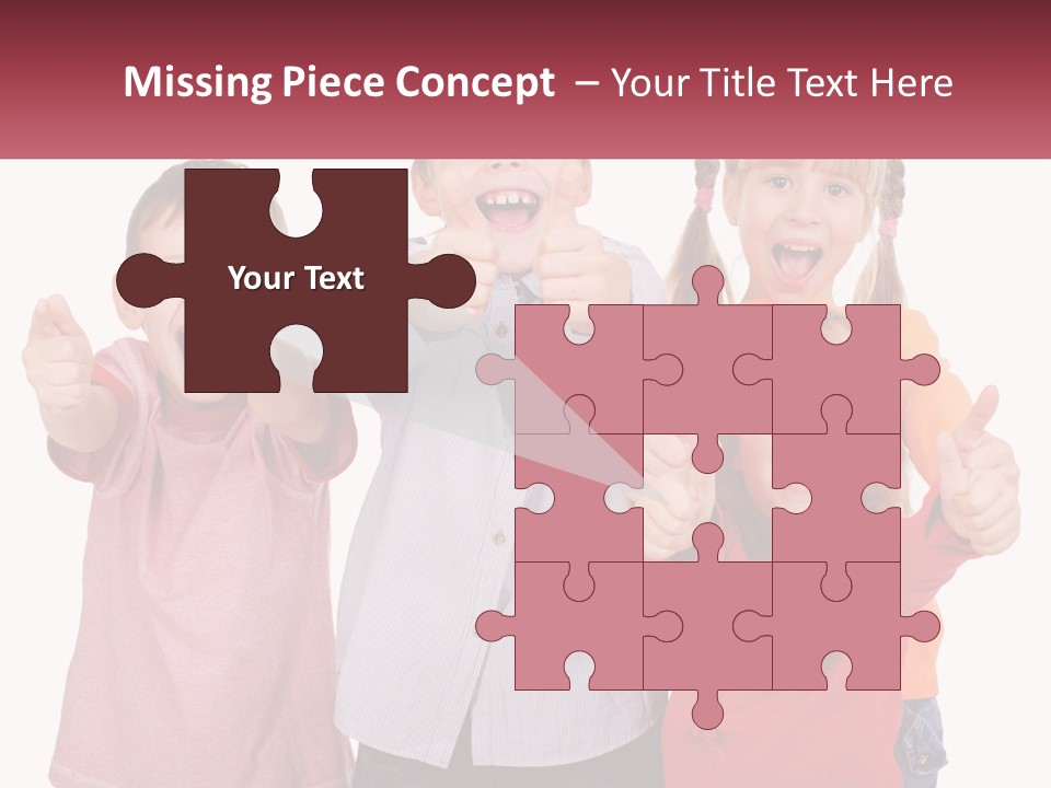 Group Of Children Smiling PowerPoint Template