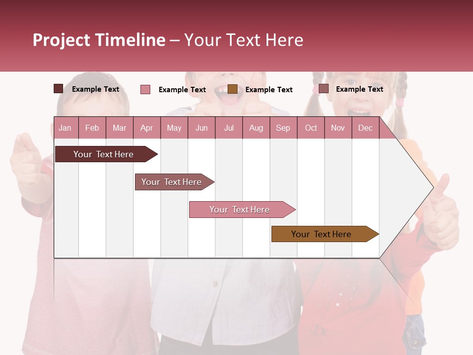 Group Of Children Smiling PowerPoint Template