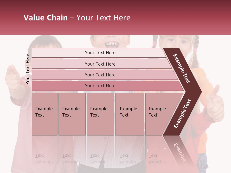 Group Of Children Smiling PowerPoint Template