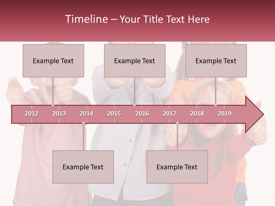 Group Of Children Smiling PowerPoint Template