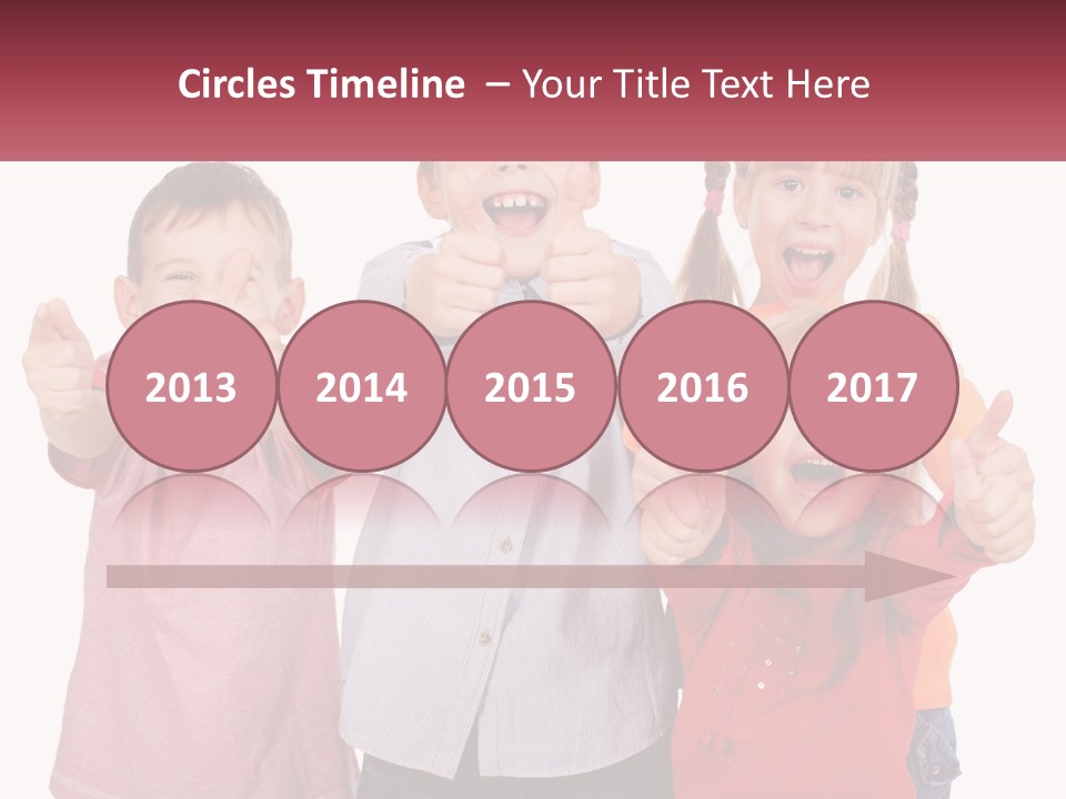 Group Of Children Smiling PowerPoint Template