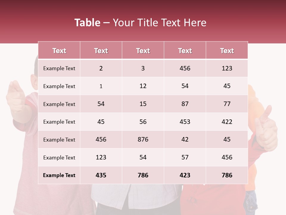 Group Of Children Smiling PowerPoint Template
