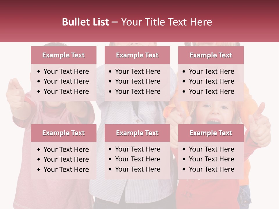 Group Of Children Smiling PowerPoint Template