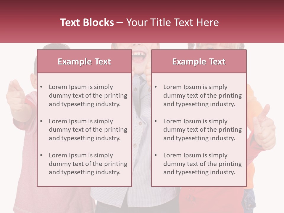 Group Of Children Smiling PowerPoint Template