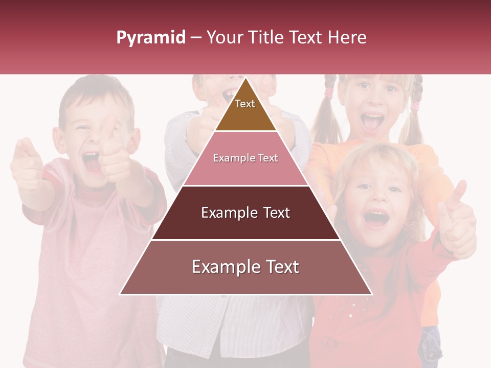 Group Of Children Smiling PowerPoint Template