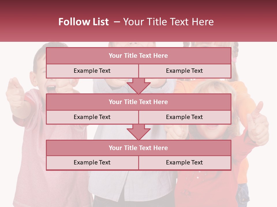 Group Of Children Smiling PowerPoint Template
