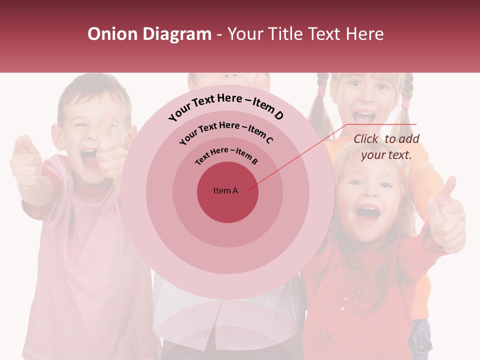 Group Of Children Smiling PowerPoint Template