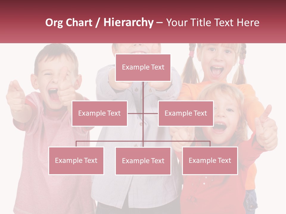 Group Of Children Smiling PowerPoint Template