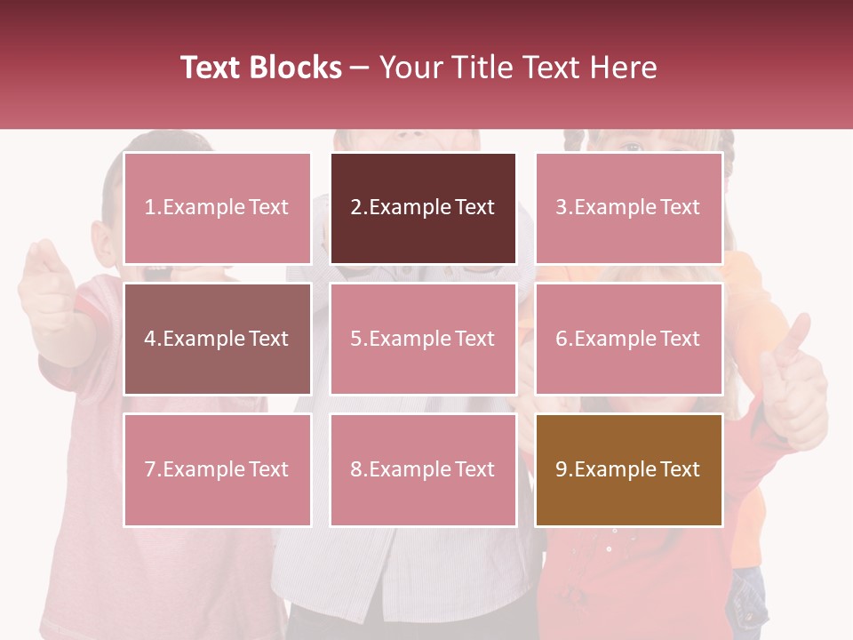 Group Of Children Smiling PowerPoint Template