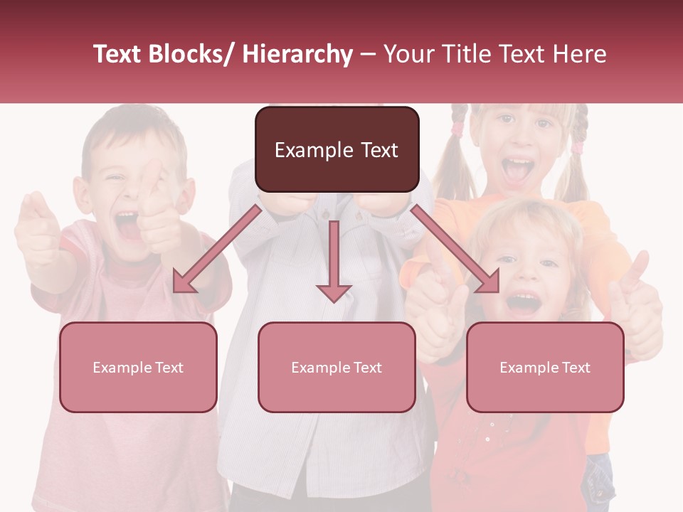 Group Of Children Smiling PowerPoint Template