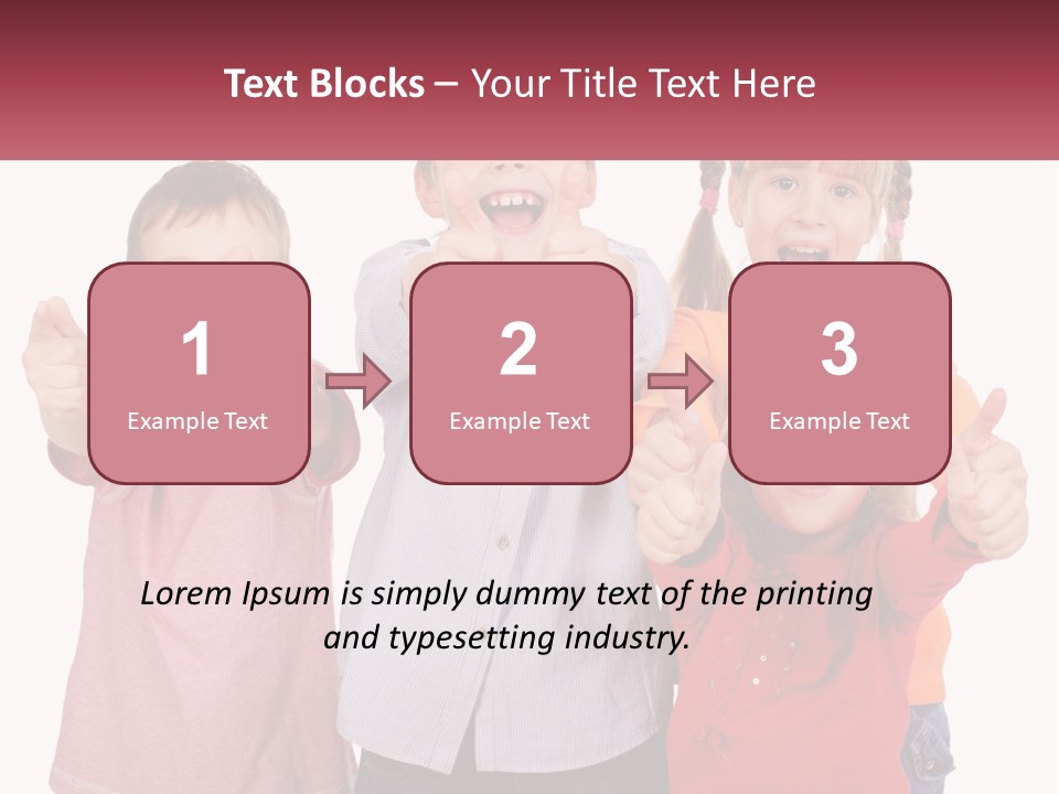 Group Of Children Smiling PowerPoint Template