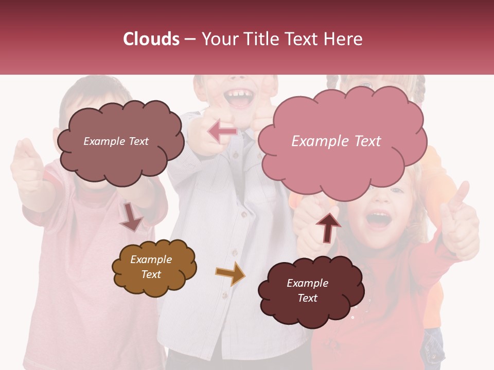 Group Of Children Smiling PowerPoint Template