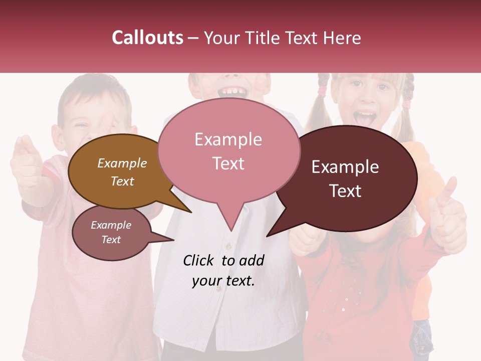 Group Of Children Smiling PowerPoint Template