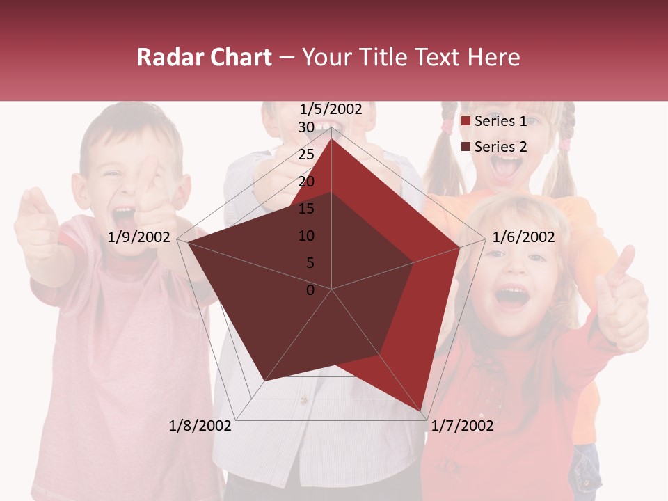 Group Of Children Smiling PowerPoint Template
