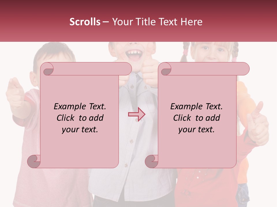 Group Of Children Smiling PowerPoint Template