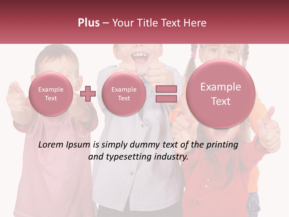 Group Of Children Smiling PowerPoint Template