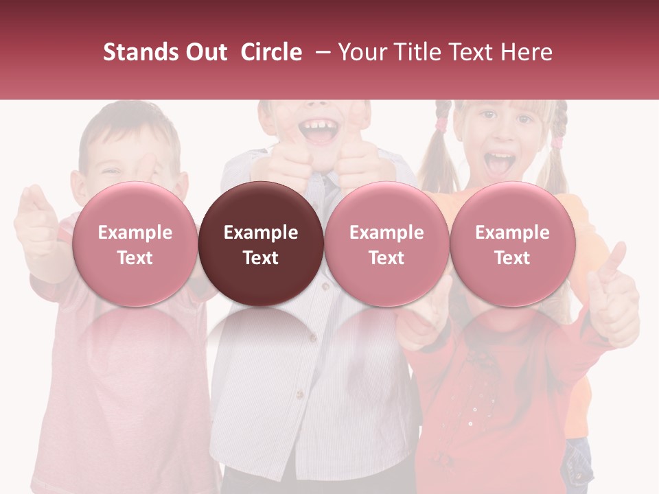 Group Of Children Smiling PowerPoint Template