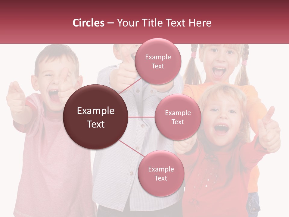 Group Of Children Smiling PowerPoint Template