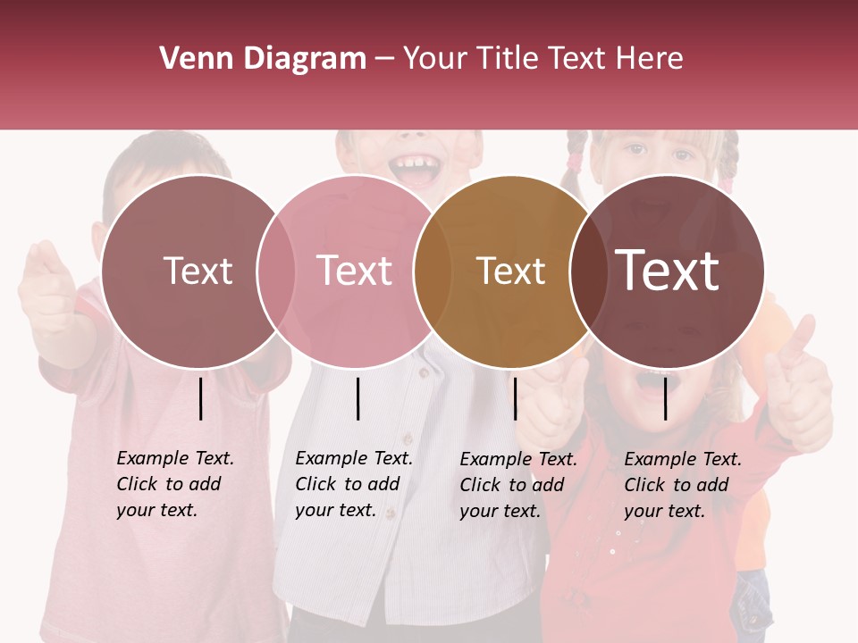 Group Of Children Smiling PowerPoint Template