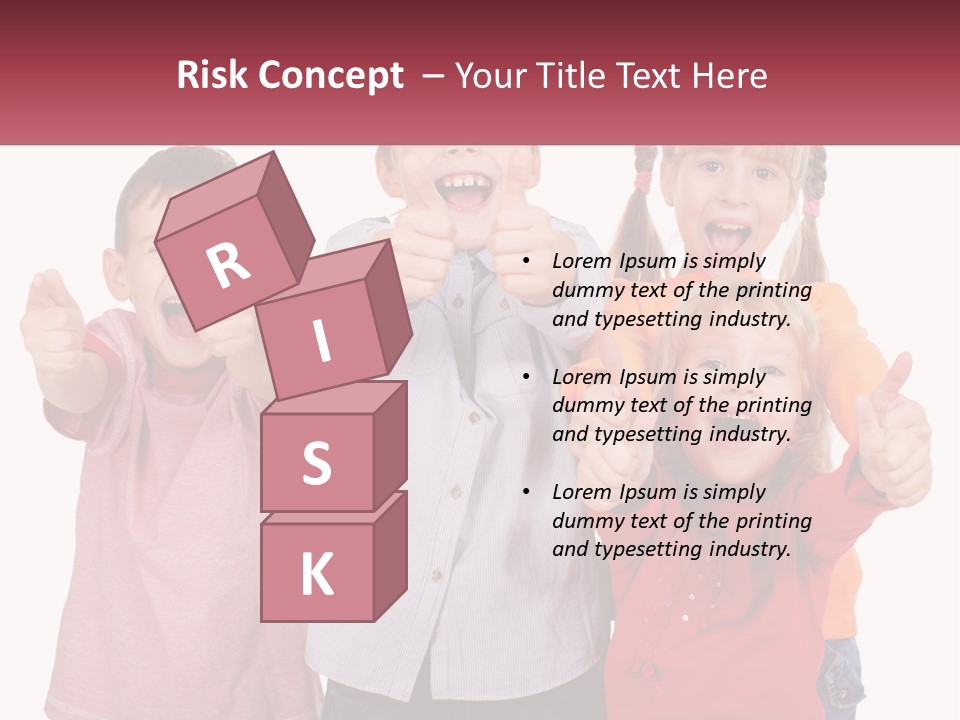 Group Of Children Smiling PowerPoint Template