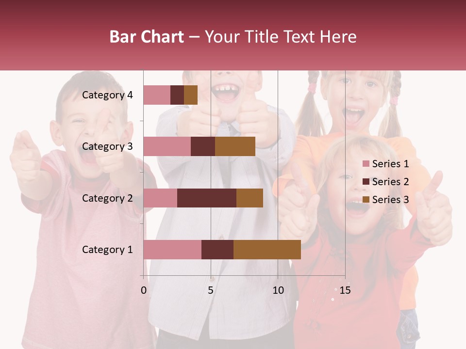 Group Of Children Smiling PowerPoint Template